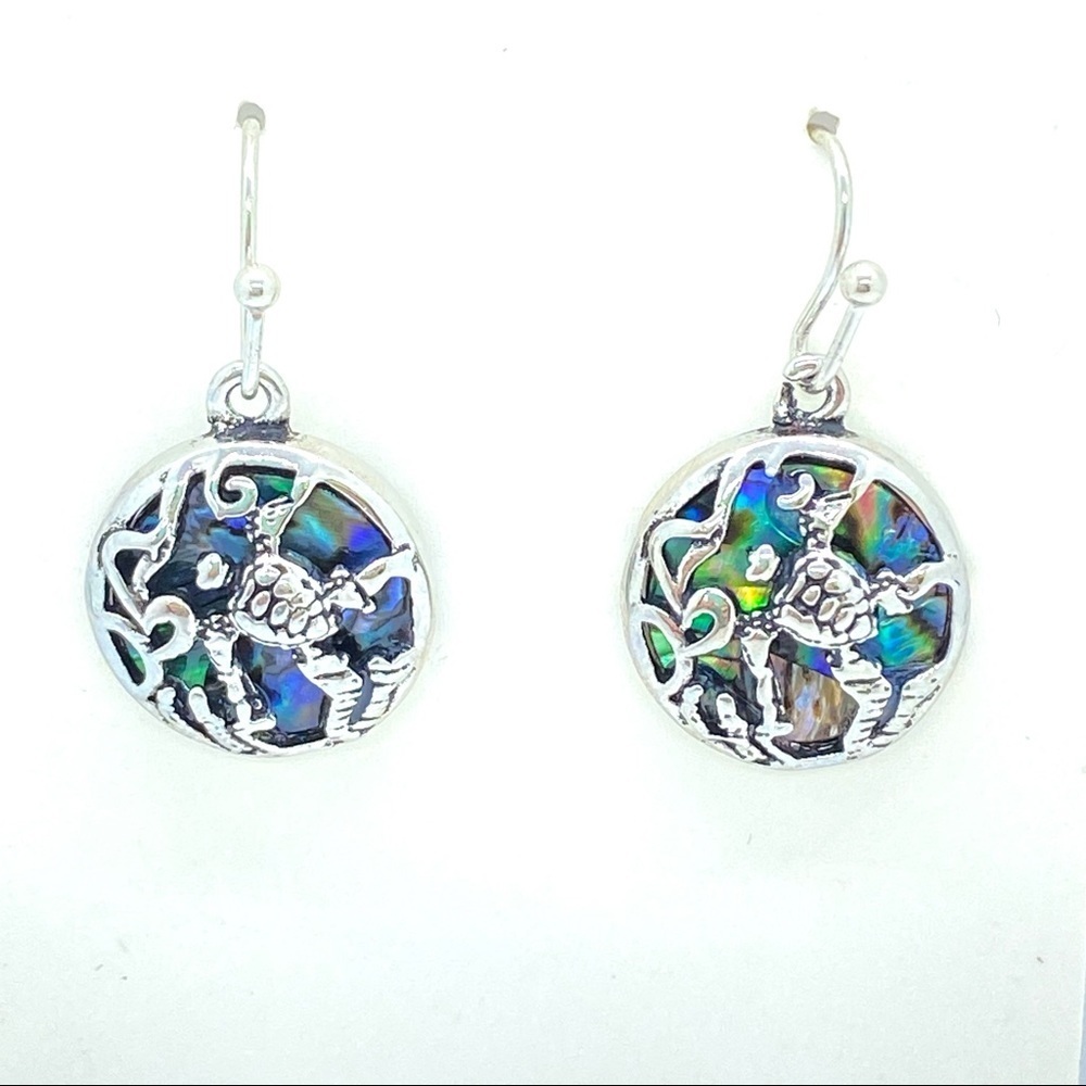 Turtle Abalone Earrings